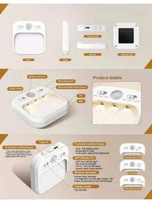 1pc Motion Sensor Smart Wall Light, Soft Glow Bedside Night Light, Wireless Adhesive Bedroom Ambient Lamp, Suitable For Dorm Bedside Lighting, Study Corner Supplementary Lighting, Night Time Sensing, Cozy Scene Decoration And Multi-Space Adaptation - Sensor Night Light - View 11