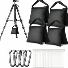 4 Piezas de Bolsas Resistentes para Fotografía - Ideal para Soporte de Telón de Fondo, Trípode, Tienda de Campaña Plegable - Para Estudio, Cine y Deportes al Aire Libre - Negro - Ver 7