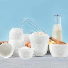 Fred & Friends - Vasos medidores M-CUPS White Matryoshka Dry, juego de 6(Set of 6 Vasos medidores secos, blanco) - Multicolor - Ver 3