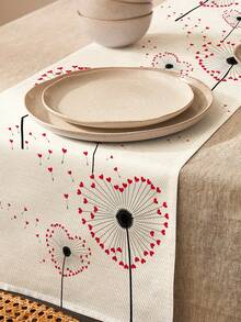 1pc Valentine's Day Pattern Table Runner/Placemat, Suitable For Holidays, Parties, Birthdays, Dinners, Kitchen & Dining Room Table Decor, All Season Home & Living Decor - Multicolor - View 10