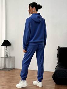 Women Two-Piece Outfits - Niuzi Blue - View 2