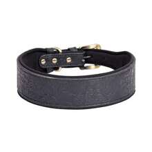 Adjustable Breathable Comfortable Leather Dog Collar, Soft Cotton Lining PU Material Soft Padded Pet Collar - Multicolor - View 17