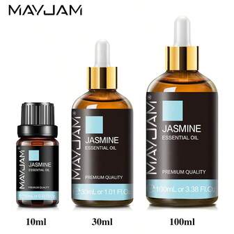  1瓶茉莉精油 10毫升/30毫升/100毫升 MAYJAM 天然萃取精华，护肤清洁净化，可用于沐浴、按摩、加湿器香薰