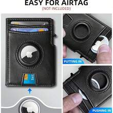 Men'S Multi-Purpose Wallet | Minimalist Slim Wallet With Smart Pop-Up Credit Card Holder, 9-13 Cards Capacity, RFID Blocking, ID Window, Cash Slot, Compact Bi-Folding, Genuine Leather - Black and Brown - View 5