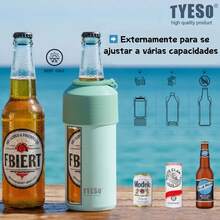 TYESO 900-1000/350-680 Ml Thermal Bottle, Available In Two Sizes. Keeps Drinks Cool Inside, Maintaining The Temperature Of Hot Or Cold Beverages For Up To 24 Hours. Ideal For Physical Activities, Sports, Work, School, Birthday Gifts, And Christmas Presents. - Rosa - 查看 4