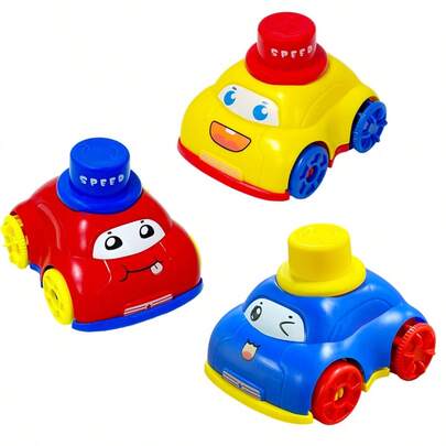 1pc Cartoon Funny Wind-Up Amphibious Toy Car, Bath Tub & Water Play Toy, Shower Floating Car, Battery-Free, Anti-Mold & Rust Interactive Montessori Toy, Suitable For Toddlers 18+ Months, For Bathtub, Bathroom, Pool, Land, Boys & Girls Birthday Party Toy