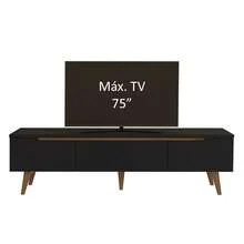 Mueble Mesa Para Tv Rack Madesa Reims 80' Negro 10 - Negro - Ver 6