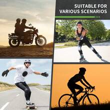 A Pair Of Short Motorcycle Gloves, Racing Gloves, Touchscreen Gloves, Winter Off-Road Protective Racing Gloves, Available In M, L, XL Sizes, Black And White Options, Suitable For All Seasons - Kiểu tóc ngắn màu đen - Xem 7