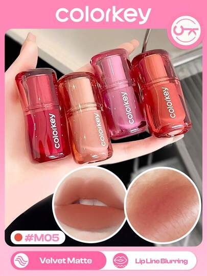 COLORKEY 柔滑缎光液体唇膏，持久显色，有助于减少唇纹并滋养双唇，适合女性和女孩，完美契合秋冬季节，Y2K 复古时尚风格，是生日、派对、婚礼新娘、情人节等各种场合的理想之选。