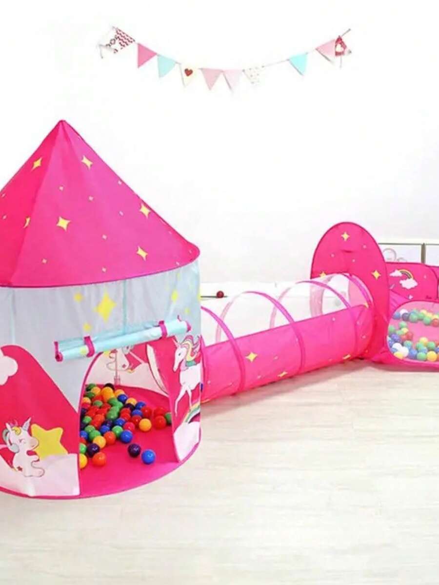 Kids Play Tents - 玫瑰紅 - 查看 1