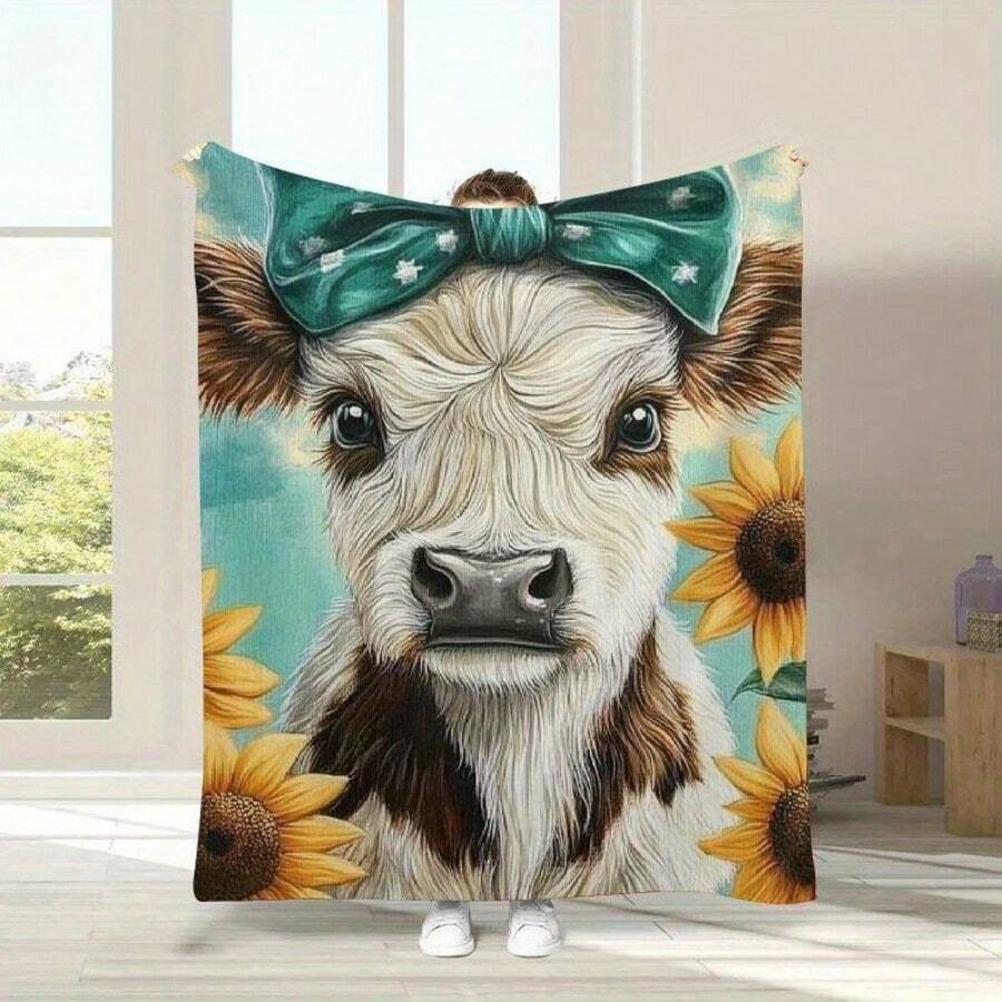 Cozy Highland Cow Print Throw Blanket - Soft, Reversible & Versatile For Couch, Bed, Office, And Outdoor Use - Perfect Gift Idea - Multicolor 8 - View 1
