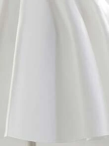 女婴白色洗礼服、花童礼服、小型正式礼服、中东开斋节服装、生日派对礼服 - 白色 - 查看 6