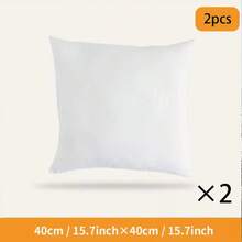 1个/2个简约时尚白色涤纶面料枕芯,柔软抱枕芯,方形软垫芯,蓬松内芯,多种尺寸可选,适合家居装饰,可用于床、沙发、椅子、办公室、汽车等场所。(压缩包装发货) - 白色 - 查看 12
