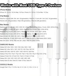 3 Packs USB C Headphones,Type C For IPhone Wired Headphones For IPhone 16/15 Earbuds With Mic And Volume Control,Hi-Fi Stereo In Ear Earphones For Galaxy S24/S23/S22/S21/S20/Ultra Note 10/20,White - 1 - 查看 7