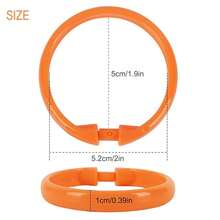 Orange Shower Curtain Hooks - 12 Pcs Circular Plastic Shower Curtain Rings For Bathroom - O Shaped Orange Shower Hooks Rings For Shower Curtain Rod,Orange - 橘色 - 查看 5