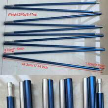 1pc 8.5mm Aluminum Alloy Tent Poles Replacement 360cm 370cm Camping Tent Rod Tent Support Poles Camping
