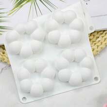 Mostsom Silicone Mold Flower Shaped Silicone Donut Molds, BaFKing Pans, 6-Cavity Reusable Cake Maker Cookie Tray For Kitchen, Dishwasher, Oven, Microwave, Freezer  (Flower Donut J),FlowerDonutJ - 花甜甜圈 - 查看 5