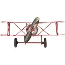 Delicada Artesanía de Biplano Vintage, Modelo de Avión Retro, Metal Hierro Biplano Avión Artesanía Modelo Avión Avión para Casa Oficina Habitación Foto Apoyos (Rojo) - Amarillo - Ver 5