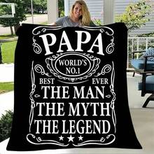 Best Dad Ever Flannel Blanket - Heartfelt Spanish Engraved Gift For Papa, Super Soft Flannel Printed  Blanket,As Birthday Gifts, Family, Wedding, Souvenir Blankets, Polyester Blankets Suitable For All Seasons, Washable, Machine Washable, Lightweight, Breathable, Comfortable, Warm, Unique, 280gsm For Him, Her Personalized Ideal Gifts For Her, Him, Family, Boyfriend,  Father, Family,  Lover, Son, Grandfather, Friend, Classmate, Pet.   Perfect Nap, Camping, Travel, Home, Daily Life, Office Decoration, Birthday, Anniversary, Valentine's Day, Thanksgiving, Christmas, Halloween,  Father's Day, Wedding, New Year Gifts ,Sofa,Bed,Car,Bedroom,Living Room,Office,  Outdoor Camping, Beach,Wall Decoration - 多色10 - 查看 4