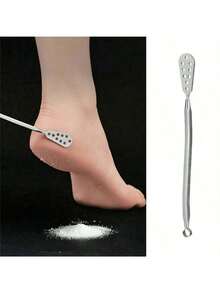 1pc Stainless Steel Foot Scraper, Portable Pedicure Tool - Multicolor - View 1