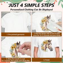 Dtf Transfers Ready To Press - 9Pcs Horse Iron On Transfers For T-Shirts Western Heat Transfer Vinyl Stickers Watercolor Iron On Patches Decals For Clothes Pillow Bag DIY Crafts Fabric Decor,Horse - Ngựa - Xem 7