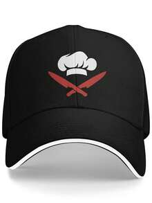 Funny Chef Design Cooking Lovers Culinary Chef Casual Trucker Sandwich Baseball Cap In Black For Men Hat - Black - View 1