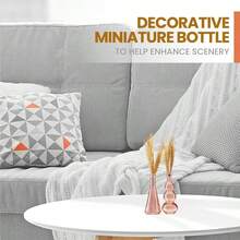 Small Mini Reddish Vintage Glass Bottles With Corks Mini Vases Decorative Potion Assorted Design Set Of 12 Pcs 4.6 Inch Tall 11.43cm 1.4 Inch Wide (3.56cm) - Red - View 4