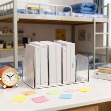 1pc Transparent Acrylic Desktop Bookshelf, Book Stand, Office/Student Document/Book Storage Rack