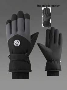 1 Paar Touchscreen Ski Handschuhe, wasserdicht, thermisch gefüttert, dick & warm, windundurchlässig, geeignet für Outdoor-Sport, Motorradfahren, für Frauen, Winter - Modische Winter-Skihandschuhe mit Samtverdickung - Übersicht 14