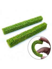 2个10厘米迷你仿真灌木条沙盘模型花园景观绿化带DIY材料园林景观 - As photo - 查看 10