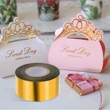 2\X400Ft Hot Stamping Foil Paper, Heat Transfer Hot Stamping Paper Foil Roll For Leather DIY Logo Decor Craft Gift Package Scrapbook Card, Light Gold,2inchx400Ft,LightGold - 淺金色 - 查看 6