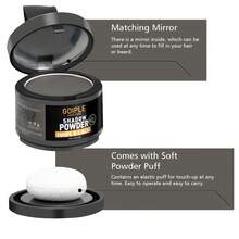Goiple 5g/0.18oz Grayish Brown Hairline Powder, Waterproof And Sweat-Proof, Conceals Gray Roots, Eyebrow Powder, Used For Filling Sparse Hairline, Comes With Soft Sponge Puff, Fiber Powder For Sparse Hair And Areas, Includes Mirror, Hair Dye And Makeup Tools - Ash Brown - View 7