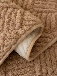 1pc Modern Minimalist Warm Solid Color Plush Sofa Cover, Pet-Friendly, Versatile And Comfortable Sofa Pad, Suitable For Home, Bedroom, Living Room, Office, Home Decor, Fits 1/2/3/4 Seater Sofa - Khaki - View 9