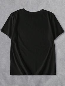 Camiseta casual de manga corta y cuello redondo con estampado gráfico "COUNTRY ROADS Take Me Home" y estampados de amanecer y flores para talla grande