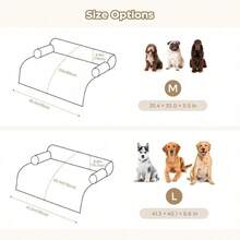 YAvont Cobija de Perro para Sofa Dog Calming Bed Manta Mullida Protector de Mueble con Funda Lavable Extraible y Base Antideslizante para Perros y Gatos M GrisLigero - Gris Ligero+Medium - Ver 5