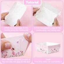 6pcs/12pcs Fairy Theme Food Trays, Fries & Snack Boxes, Suitable For Princess & Fairy Theme Birthday Party, Wedding Supplies, Spring Outdoor Decor - Multicolor - View 7