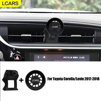 LCARS Magnetic Car Phone Holder, Suitable For Corolla/Levin 2017-2018, Installed On AC Vent, Doesn't Block View Or Take Up Space, Easy One-Hand Operation, Compatible With Phone Cases With Metal Plates, Car Navigation & Entertainment Dashboard Phone Accessory