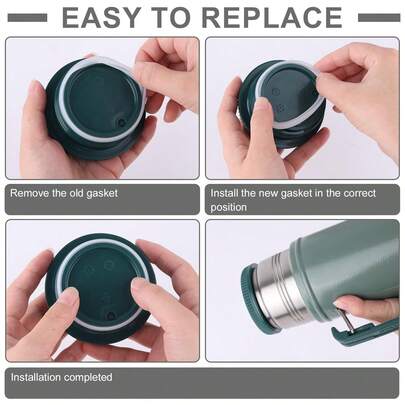 Tendencia4uds Anillo de Sellado, Silicona Anillo de Sellado Piezas de Sellado de Juntas a Prueba de Fugas Reemplazo de Junta Tórica de Tapa de Botella de Agua Compatible con  Classic de 24oz Sin BPACalidad premium