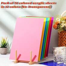 Chapas de acrílico coloridas com bordas cortadas a laser, ideais para placas de casamento, exposições de arte e decoração de casa.