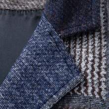 新款复古拼接翻领男士西装背心 - 藏蓝色 - 查看 5