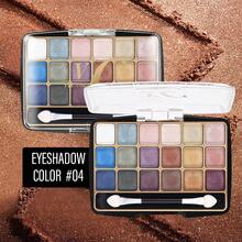 New 18-Color Eyeshadow Palette Built-In Double-Headed Brush Two-In-One Matte Pearlescent Eyeshadow Palette Inner Material Upgrade Long-Lasting Non-Fading Is A Perfect Christmas Gift, The Best Gift For Friends - 04# - Xem 1