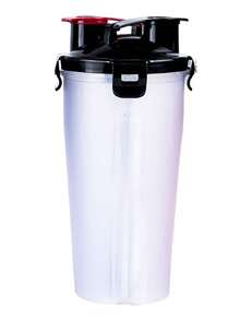 كوب طعام وماء للحيوانات الأليفة: مانع للتسرب، محمول، مناسب لجميع أعمار الكلاب - تصميم ثنائي الحجرة، موزع ماء للكلاب