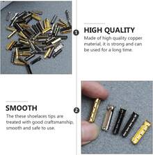 Gatuida 100piezas Puntas De Cordones Para Reparación De Agujetas Herretes De Forma Para Cabezas Suaves Y Duraderas Para Zapatos - 1 - Ver 5