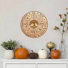 CIFbuy Handmade Pagan Wheel Solstice Altar Decor - Natural Wicca Druid Mystical Wall Hanging For Beltane Samhain - Witchcraft Ritual Gi - 彩色 - 查看 7