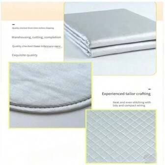1pc Foldable Heat-Resistant Ironing Pad, Thick Silver Ironing Board Mat, Suitable For Home, Travel And Hotel Use, Tabletop Ironing Pad, Portable Ironing Mat For Daily Clothing Care, Coats, Suits, Uniforms, Etc.