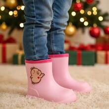 Botas de Lluvia para Niño y Niña - Impermeables, Antideslizantes y Resistentes - Botines Infantiles de Agua con Suela Antiderrapante - Diseño de Capibara Dinosaurio - Cómodas, Ligeras y Fáciles de Poner - Calzado Infantil para Días de Lluvia, Charcos y al Aire Libre - Duraderas y Flexibles - Diseño Unicornio - Rosa/Capibara - Ver 3