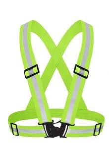 1pc Reflective Vest, Elastic Reflective Strap, Reflective Clothing, Suitable For Night Running, Cycling, Walking, All Seasons, Reflective Running Vest