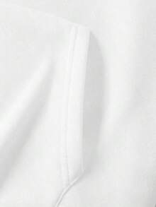 Sudadera con Capucha Casual para Mujeres - Impresión de letras "LABEKEKRY", suéter de manga larga, capucha con cordón, gris claro, adecuada para todas las estaciones, ropa de estar casual |   sudadera deportiva |   ajuste cómodo - Blanco - Ver 3
