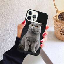 Funda de teléfono de gato British Shorthair compatible con  17 Air 16 PRO MAX 15 14 PLUS 11 12 13, funda trasera, compatible con funda de  17 pro max, funda de  17 pro, funda de  17, funda de  16 pro max - 10 - Ver 8