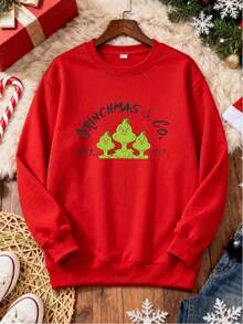 mas & Co Est 1957 Sudadera con capucha para mujer, estampado de , ideal para fiestas de Navidad, regalo para amantes de los , cómoda y cálida, estilo festivo y divertido - Rojo - Ver 3